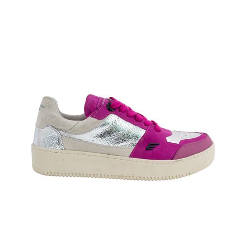 Zapatillas Mujer Globetrotter Plata Con Fucsia