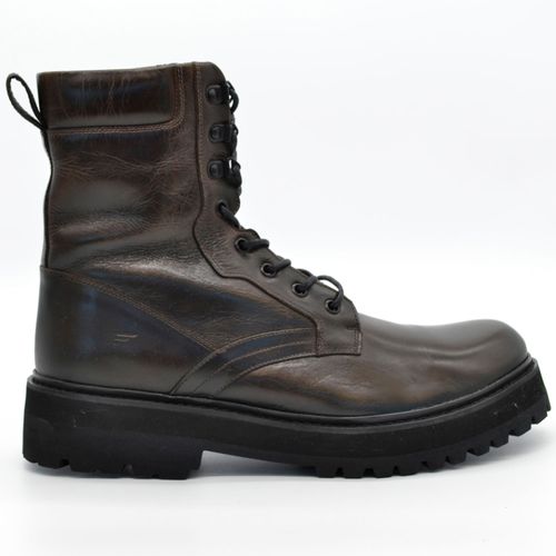Bota Moto Hombre café