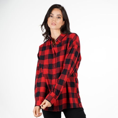Blusa M/L Light Flannel Check Rojo