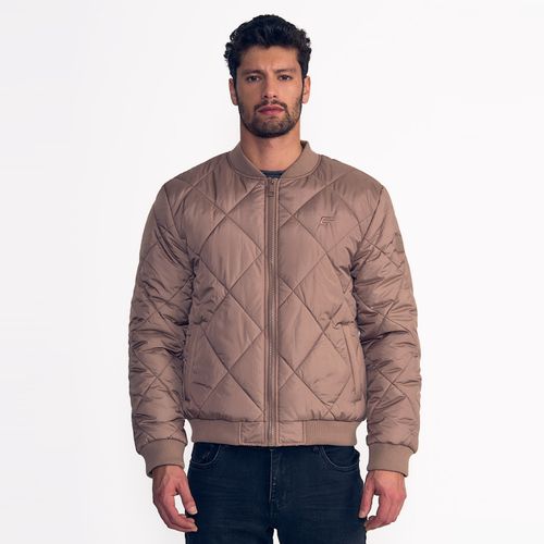 Chaqueta Hombre Nylon Bomber Diamond Quilt