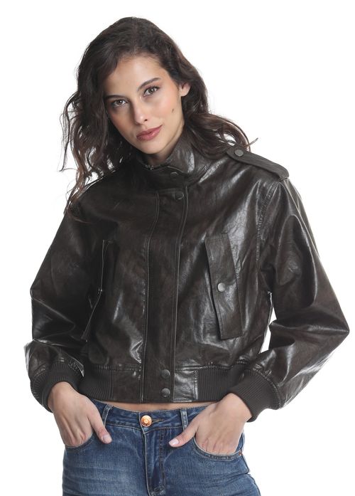 Chaqueta Mujer Bomber Pu