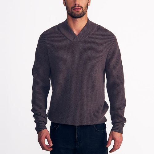 Tejido Hombre Regular Cuello Cruzado Acanalado
