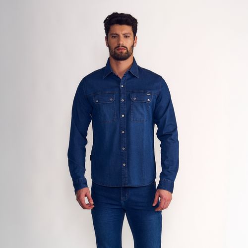 Camisa Denim Med Blue Ellus