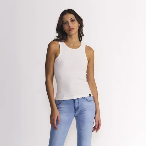 Polera Mujer S/M Básica Rib