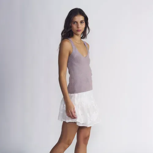 Polera Mujer S/M Rectilinea V Neck