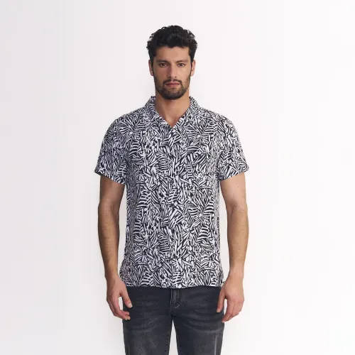 Camisa Surf Guayabera Sarga Camo Foliage
