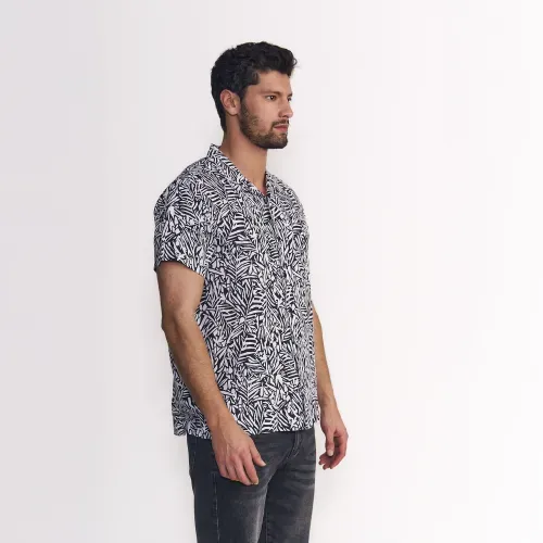 Camisa Surf Guayabera Sarga Camo Foliage