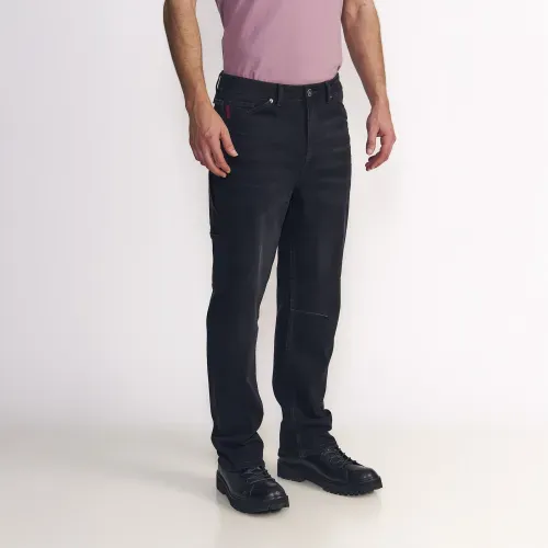 Jeans Hombre Relaxed Carpenter Tiro Alto Caido Negro