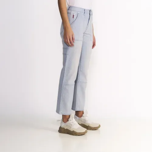 Jeans Mujer Recta Tiro Medio Carpenter Light Blue