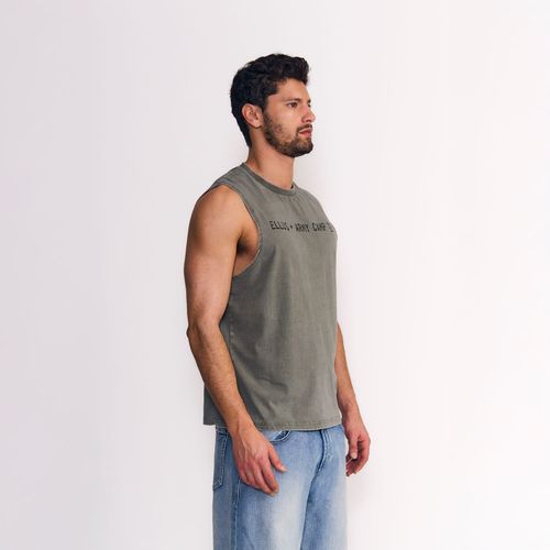 Polera Hombre Sin Manga Acid Wash Ellus Army