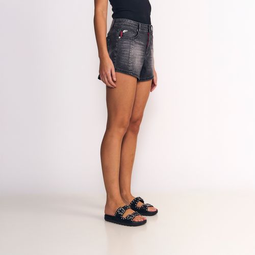 Short Mujer Asimetrico Gris