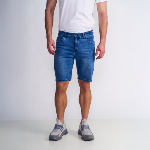 Short Denim Hombre Bob Tiro Alto Med Blue