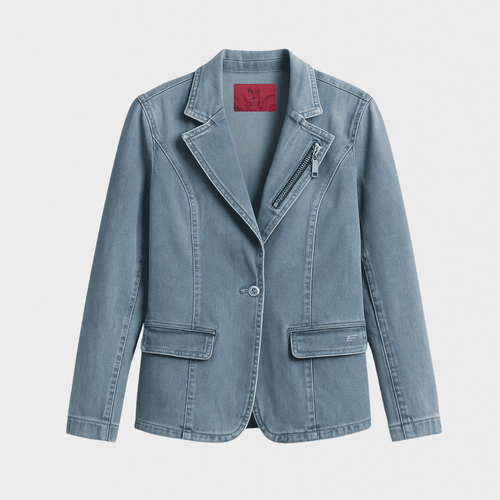Blazer Denim Mujer Med Blue Degrade