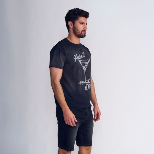 Polera Hombre Manga Corta Acid Wash Make it Dirty