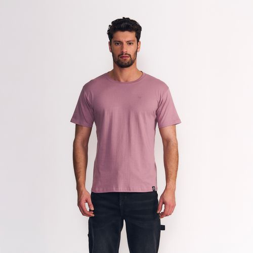 Polera Hombre Manga Corta Básica Logo Embroidery