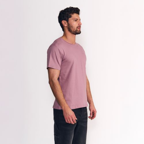 Polera Hombre Manga Corta Básica Logo Embroidery