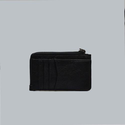 Billetera pequeña con cierre y detalles metalicos