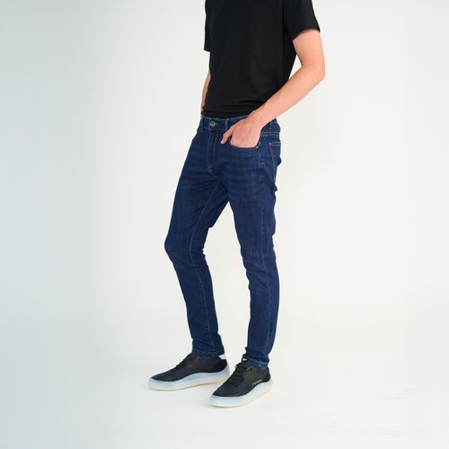 Jeans Hombre Skinny Tiro Medio