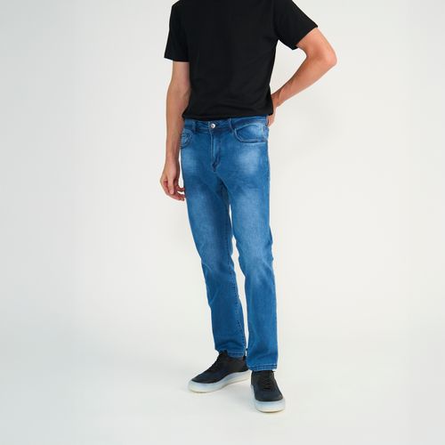 Jeans Hombre Slim Tiro Medio