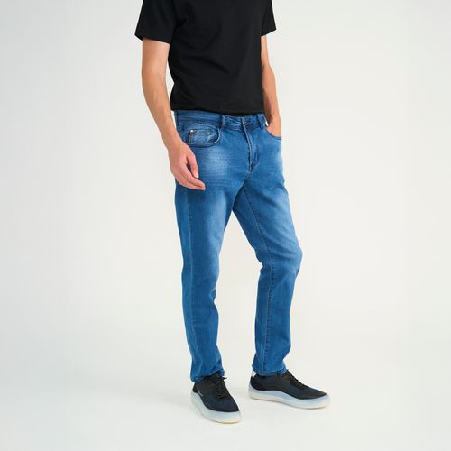 Jeans Hombre Slim Tiro Medio