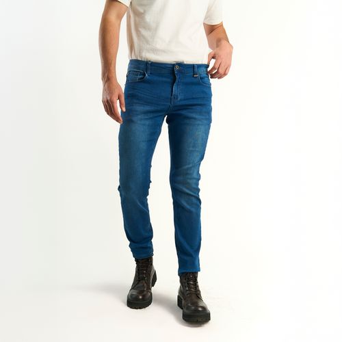 Jeans Hombre Skinny Tiro Medio