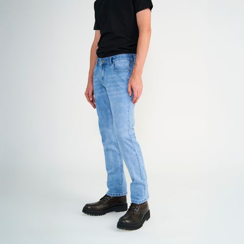 Jeans Basico Skinny Tiro Medio Lagoon Elastic Bleach