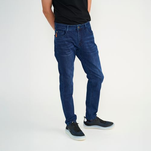 Jeans Hombre Slim Tiro Medio