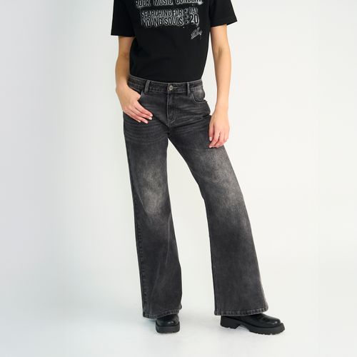 Jeans Ellus Mujer Patte D'Eph Tiro Medio Gris Ring