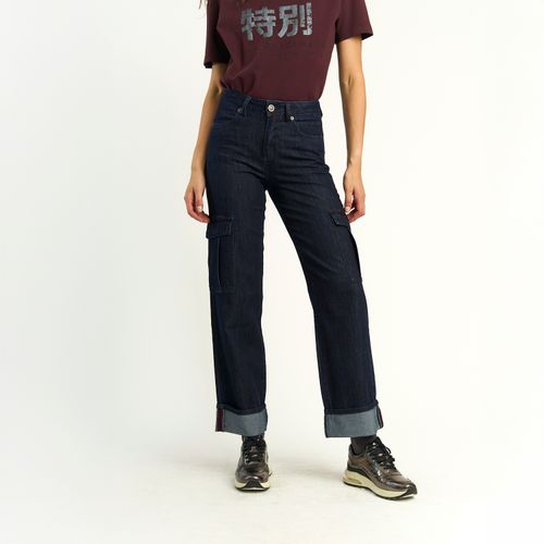 Jeans Ellus Mujer Cargo Raw Detalle Bragueta Y Basta