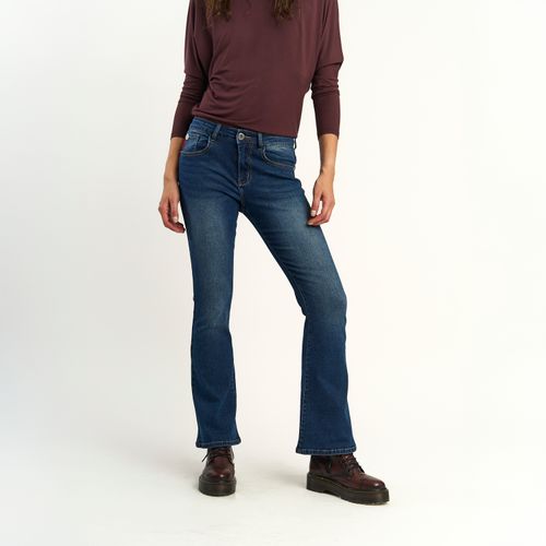 Jeans Ellus Mujer Polly  Tiro Medio Azul Med Oxidado