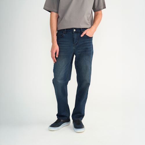 Jeans Ellus Hombre Relaxed Azul Oscuro Oxidado Jogger