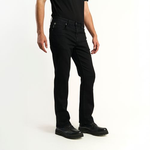 Pantalon Ellus Hombre Negro Straight  Tiro Alto