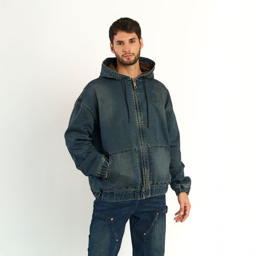 Chaqueta Ellus Hombre Capucha Jogger Denim Oxidado