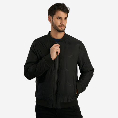 Parka Ellus Hombre Bomber Logomania Negro