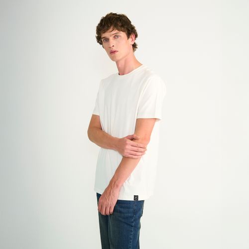 Polera Ellus Hombre Básica Logo Bordado Blanco