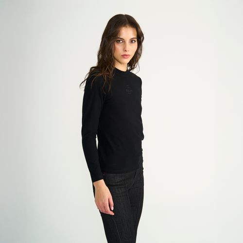 Polera Ellus Mujer Manga Larga Timeless Medio Cuello Negro