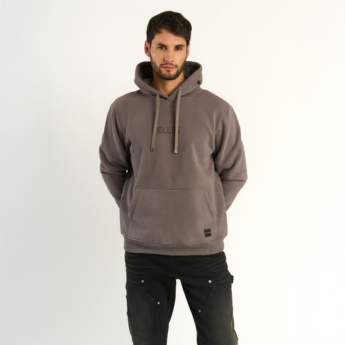 Poleron Ellus Hombre Fleece Print En Espalda