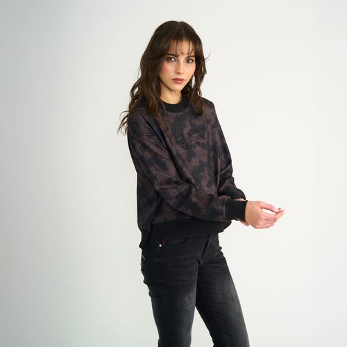 Poleron Ellus Mujer Leopardo Con Strass Cow