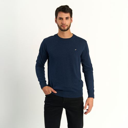 Sweater Ellus Hombre Cuello Regular Basico Azul