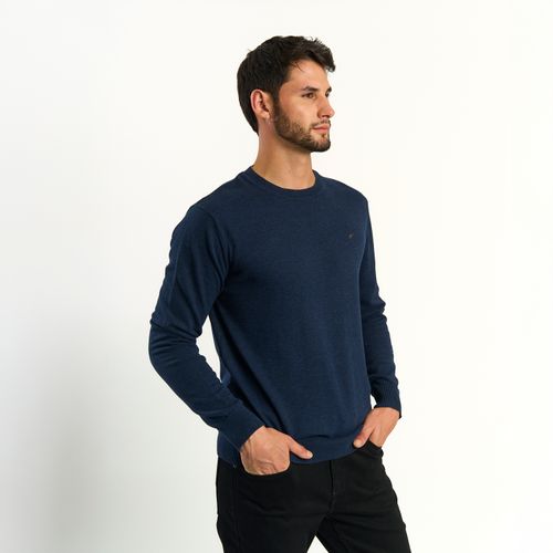 Sweater Ellus Hombre Cuello Regular Basico Azul