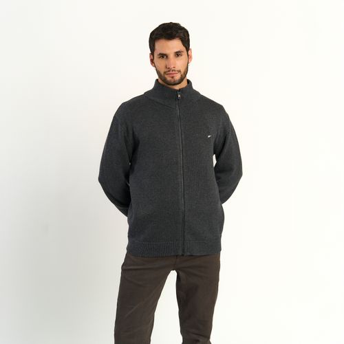 Cardigan Ellus Hombre Full Zipper Grafito