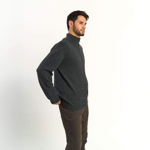 Cardigan Ellus Hombre Full Zipper Grafito