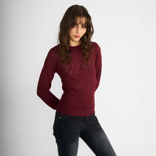Sweater Ellus Mujer Cuello Redondo Timeless Burdeo