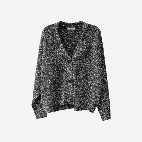 Cardigan Ellus Mujer Con Brillo Lurex Negro