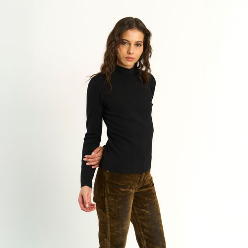 Sweater Ellus Mujer Beatle Logo Frontal Negro