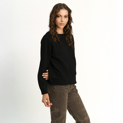Sweater Ellus Mujer Loose Fit Ranglan Negro