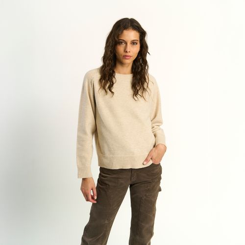 Sweater Ellus Mujer Loose Fit Ranglan Beige