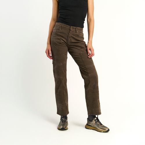 Pantalon Ellus Mujer Carpintero Recta Cafe