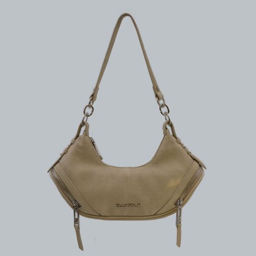 Cartera estilo riñonera, cierres laterales