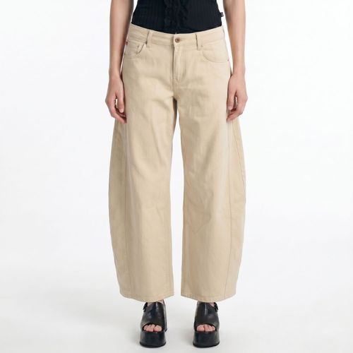 Pantalon Color Mujer Balloon Avena